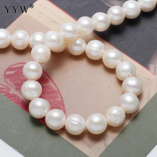 Cultured Round Freshwater Pearl Beads 15 Inch Natural Pearl 7-8mm Beads For DIY Women Necklace Bracelet Jewelry Making