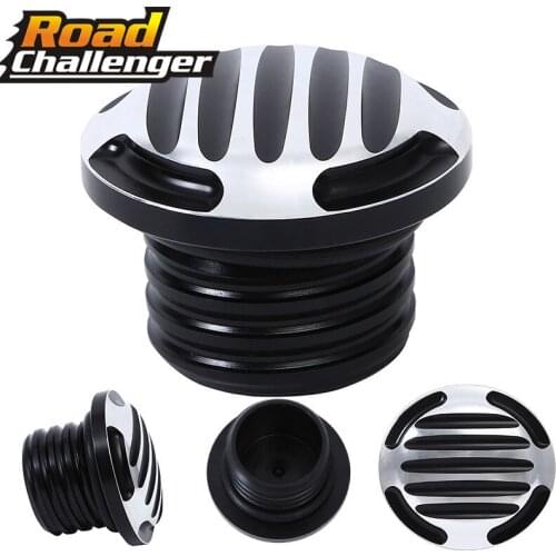For Harley Touring FXD FLHR FLHT FXST Sportster XL 1200 883 Black Finned motorcycle Fuel Gas Tank Oil Cap Cover