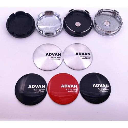 4pcs 56mm or 60mm ADVAN Logo Car emblem Wheel Center Hub Cap Rim refit Creative dust-proof badge covers sticker Auto Accessories