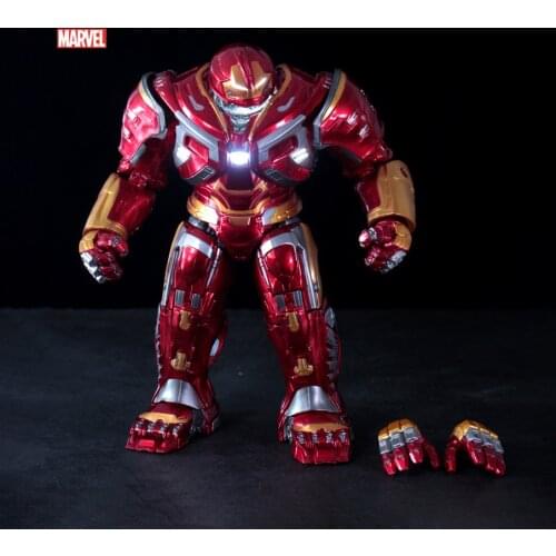 The Avengers Iron Man Glowing Figma MK44 Anti-hulk Armor Model Super Hero LED Action Figure Collection Figurines Toys for Child