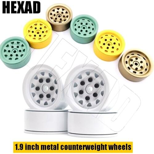 YEAHRUN Heavy Duty 1.9 inch Metal Alloy Beadlock Wheel Rims for Axial SCX10 D90 D110 TRX-4 1:10 RC Crawler Car