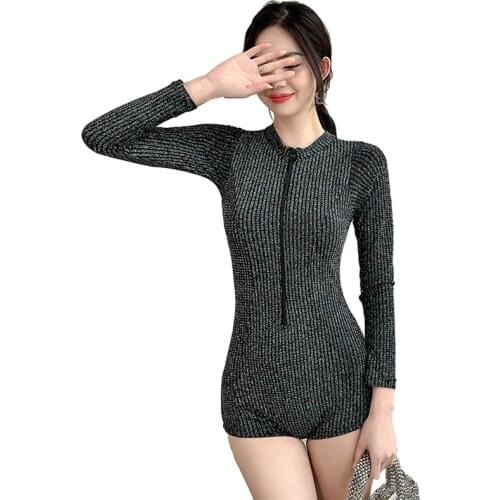 2020 swimsuit womens sports one-piece swimsuit long sleeve swimsuit womens swimsuit retro swimsuit one-piece surfing swimsuit