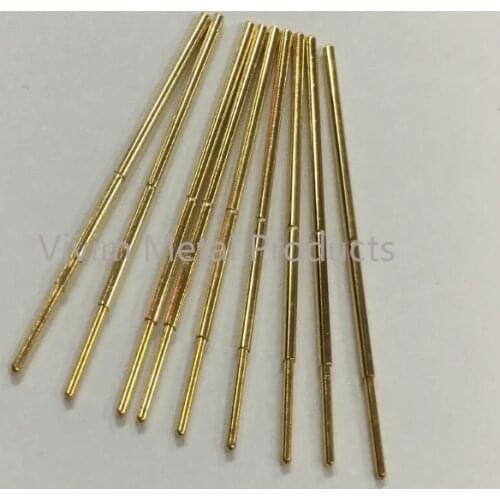 Brass Spring Test Probe PAM75-J1 Durable Brass Test Probe Sleeve Household Convenient Gold Plated Test Tool 100 PCS