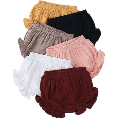 Summer Newborn Girl Shorts Baby Cotton Bloomers Toddler Cute Ruffle PP Pants Bottoms Underwear