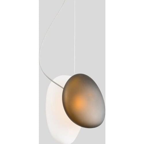 Italian art designer minimalist postmodern frosted glass chandelier personality Nordic cobblestone lamp