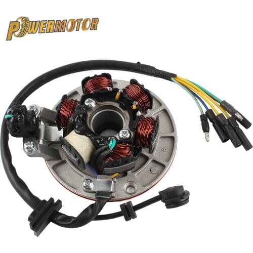 Motorcycle 5 Wire 6 Pole For Magneto Stator Coil Generator Scooter Moped For Lifan And Yinxiang Kick Start 140 En Dirt Bike ATV