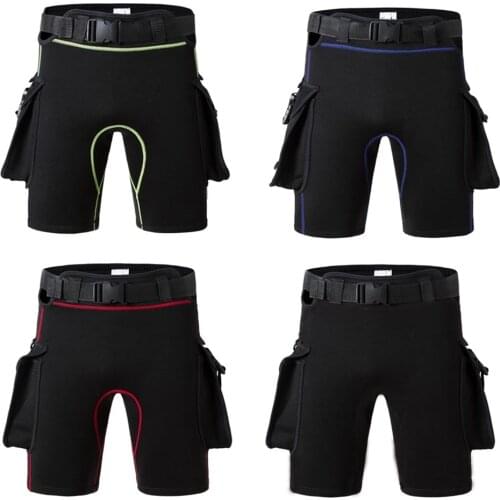 Men Women Submersible Pocket Pants Submersible Leg Bag Bags Bandage Pants Submersible Pants Thickening Diving Equipment Shorts