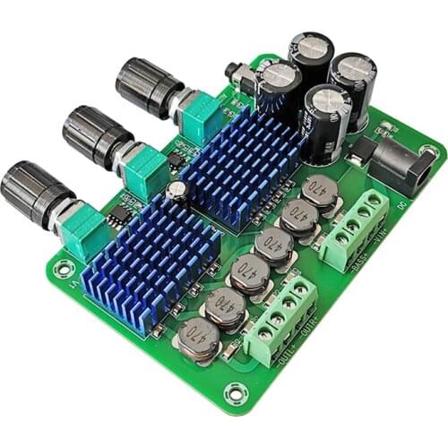 KYYSLB 2*50W+100W 4 Ohm DC12-24V 2.1 Digital Power Amplifier Board TPA3116D2 High Power High and Low Amplifier Board