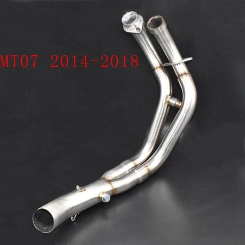 Full system Motorcycle Exhaust middle pipe for Yamaha MT-07 FZ-07 Tracer 2014-2018 XSR700 2016-2017 For mt07 FZ07 Retrofit