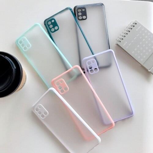 Shockproof TPU+PC Case For Samsung Galaxy A20 A30 A21 A31 A51 A10S A50 A11 A21S A01 A30S A02S A12 A32 A72 Back Cover Simple Case