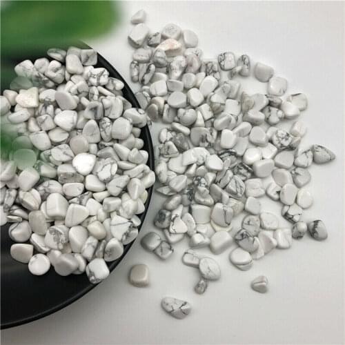 Drop Shipping 50g 7-9mm Natural White Turquoise Crystal Gravel Rock Polished Stones Healing Natural Stones and Crystals