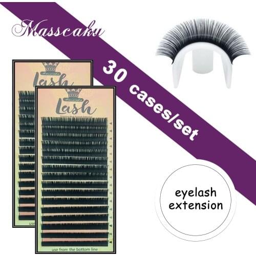 30trays/lot Cilia natural individual eyelash extensions make up tools faux premium mink false eyelash premium mink
