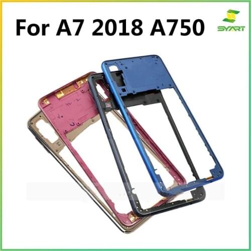 Middle Frame For Samsung Galaxy A7 2018 A750F SM-A750 Middle Frame Panel Rear Plastic Housing Case Panel Replacement