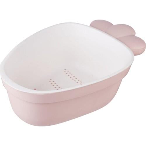 Creative Radish Shape Fruit Basket Fruit Bowl Plastic Fruit Tray Kitchen Drain Basket Double Layer Fruit Basket Storage