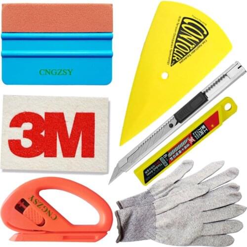 Carbon Fiber Vinyl Wrap Film Sticker Wrapping Tools Window Tint Foil Magnetic Stick Squeegee Razor Scraper Cutter Knife K43