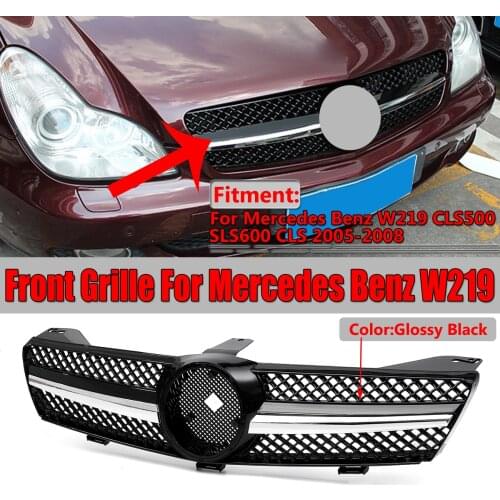 High Quality W219 Car Front Bumper Mesh Grille Grill For Mercedes For Benz W219 CLS500 SLS600 CLS 2005-2008 Without Emblem
