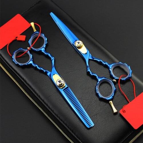 High quality professional japan 6 inch Bamboo hair scissors make up thinning scissor cutting barber shears hairdressing scissors