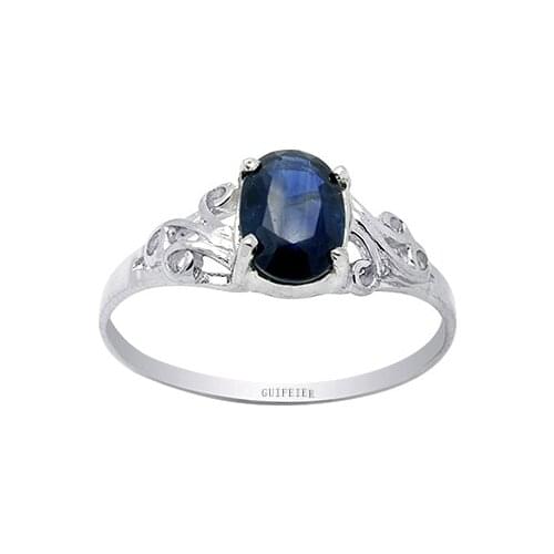 CoLife Jewelry 100% Natural Sapphire Wedding Ring for Woman 5mm*7mm Sapphire Ring for Engagement 925 Silver Sapphire Jewelry