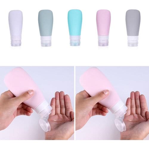 1pcs 30/60/90ml Silicone Refillable Bottle Travel Shampoo Bottle Lotion Travel Packing Press Bottles Portable Cosmetic Container