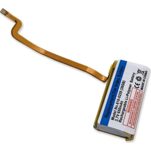 1x 650mAh 3.7V Battery For iPod Classic Gen 6th 7th 80GB 120GB Thin 160GB for iPod 5/5.5 Gen Video 30GB 616-0229 battery