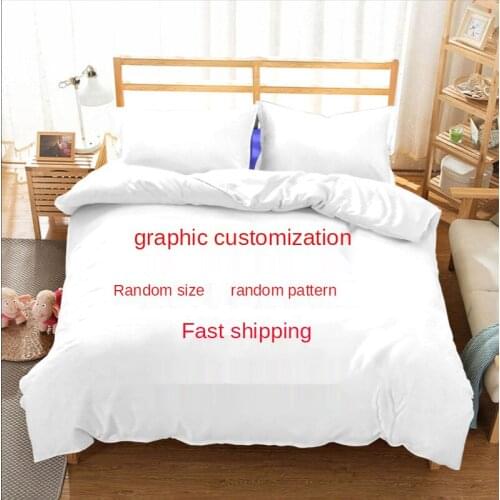 2/3 Pieces of Japanese Anime Bedding Set for Bedroom Quilt Cover 3D Printing Cartoon Bed Quilt Cover Double Queen-size Bed Cover