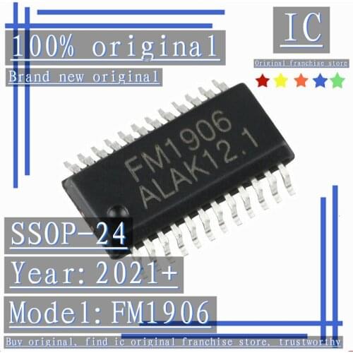 2021+100% Brand new original 10PCS-50PCS FM1906 SSOP-24 13*4 dot matrix LCD driver IC chip