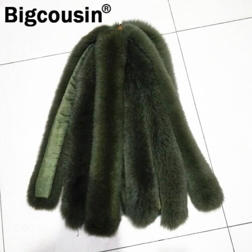 2021 Real Fox Fur Collar 100% High Quality Natural Fur Woman Man Scarves Winter Down Jackets Luxury Decor Army Green 70cm 75cm