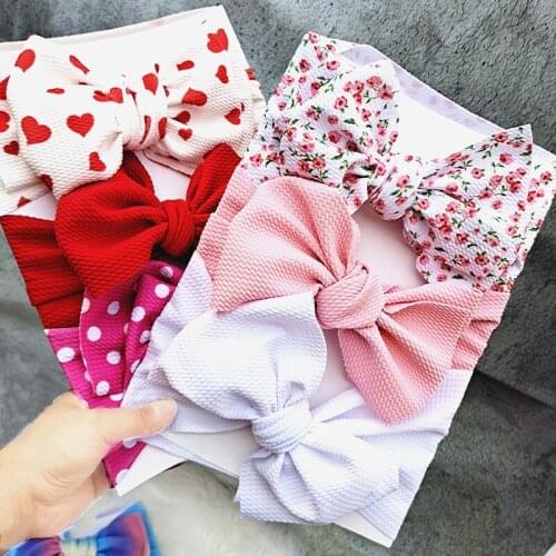 3pcs nylon bow headbands large ribbon bow one size fits all nylon headbands wide baby nylon headbands baby hair accessories