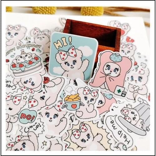 40PCS Cute bear stickers DIY scrapbooking album journal diary happy planner gift seal decorative stickers