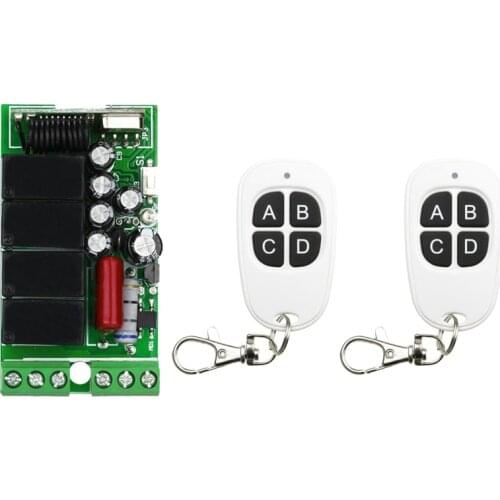 433Mhz Wireless Remote Control Switch AC 220V 4CH Relay Receiver Module & RF 315 Mhz Transmitter Remote for Light Switch