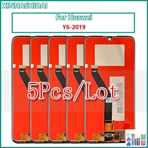 5 Pcs For Huawei Y6 2019 LCD Display Touch Screen Digitizer Assembly For Huawei Y6 Prime 2019 MRD-LX1f LX3 L21 L22 Y6 Pro 2019