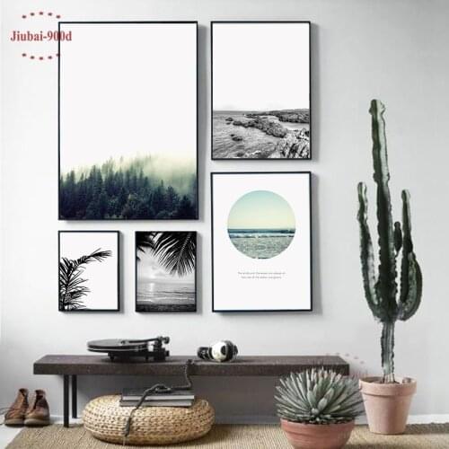 900d Nordic Decoration Home Picture Landscape Canvas Print Painting,Forest Wall Pictures For Home Decoration, Wall Decor BW005