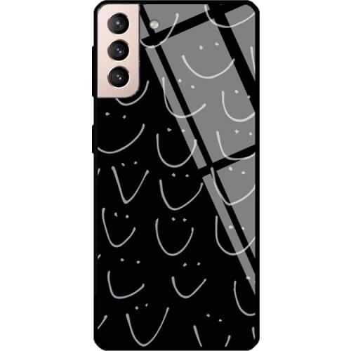 Smile overload black Tempered Glass Case For Samsung Galaxy S21 Ultra S20 FE S8 S9 S10 Note 10 Plus Note 20