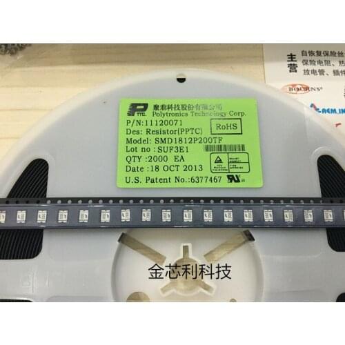 Chip self - recovery fuse SMD1812P200TF Taiwan 1812 2A 8V silk screen P200