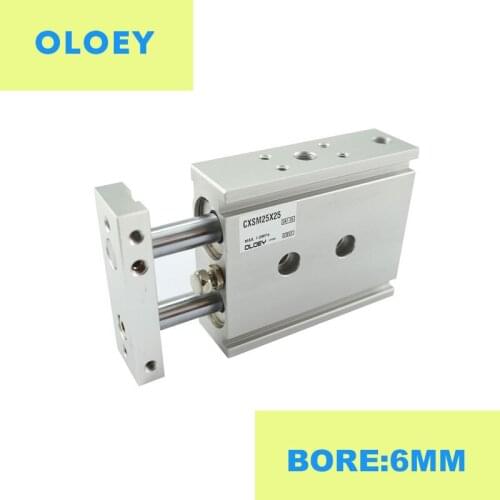 CXSM6-10 Bore:6mm Dual Rod Cylinder Basic Type or with Stable Lub-retainer Type Stroke:-10 -20 -30 -40 -50mm CXSM6-20