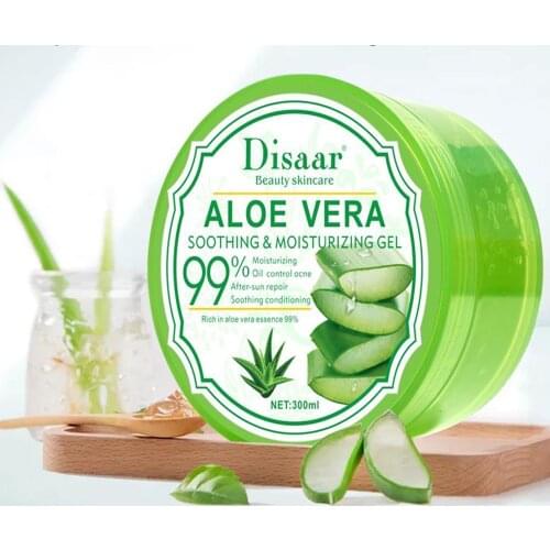 DISAAR New 300ml After Sun Repair Vitamins Collagen Organic Aloe Vera Plant Gel Hyaluronic Acid Removal Acne SkinCare Face Cream