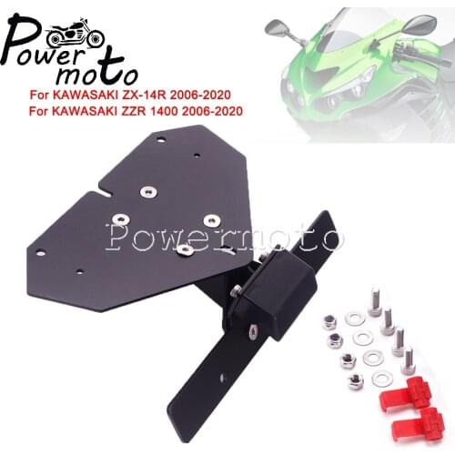 For KAWASAKI ZX-14R ZZR 1400 2006-2020 Motorcycle Tail Tidy Fender Eliminator Kit w/ LED Taillight License Plate Mount Holder