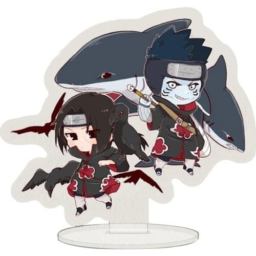 Anime Naruto Kawaii Figures Model Toys Cartoons Akatsuki Uchiha Itachi Figures Acrylic Stand Collector Toys for Kids Xmas Gift