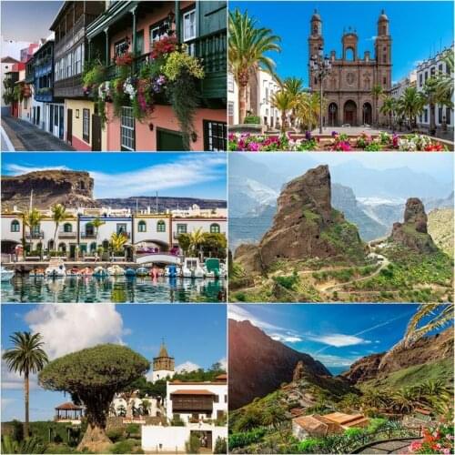 GATYZTORY Paint By Number City Landscape Drawing On Canvas Gift DIY Pictures By Numbers Kits Hand Painted Painting Art Home Dec