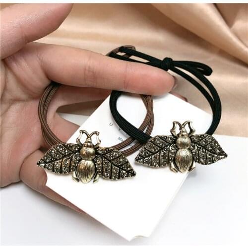 Korea Girls Hair Accessories Crystal Doll Elastic Hair Band For Girls Rabbit Rhinestone Hair Ties Strawberry Gum for Hair Bows