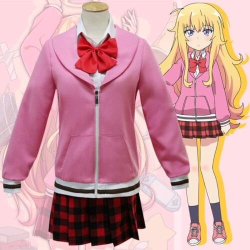 Gabriel DropOut Cosplay Costume Tenma Gabriel White Cosplay School Uniform Anime Halloween Carnival Party Costume