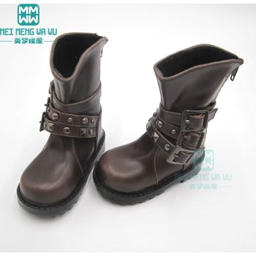 10.5cm*3.5cm BJD doll shoes fashion high-top studded boots for Uncle SD17 POPO68 BJD accessories