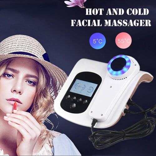 Blue Light Hot and Cold Facial Massager Photon Skin Rejuvenation Facial Massage Beauty Instrument Skin Lifting and Firming Spa