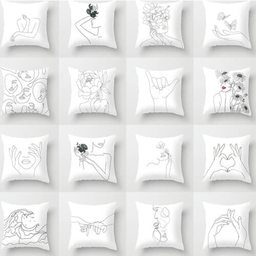 Minimalist Style Pillowcase Decorative Sofa Cushion Case Bed Pillow Cover Home Decor Car Cushion Cover Cute Pillow Case 45*45cm