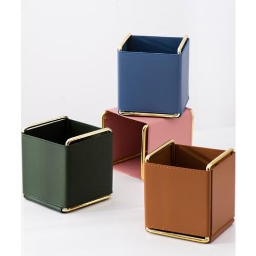 Bathroom Organizer Desk Decoration Make Up Brush Holder Storage Box Cosmetic Cotton Pad Holder Pen Holder подставка для кистей