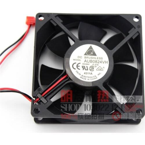 Original 8025 24V 0.21A AUB0824VH 2 lines 8CM cm inverter cooling fan