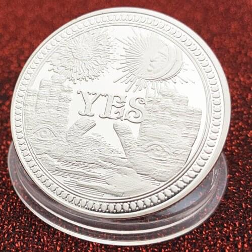 Silver pLATED Yes No Commemorative Coin Souvenir Challenge Collectible Coins Collection Art Craft Gift