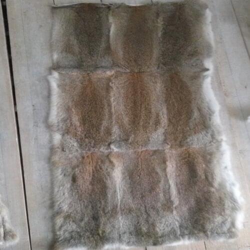 Luxury Natural Rabbit Fur Plate Genuine Real Rug Bag Fashion Christmas Gift Accessory Crafts