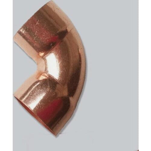 19mm Inner Dia x1mm Thickness Scoket Weld Copper End Feed 90 Deg Elbow Coupler Plumbing Fitting Water Gas Oil