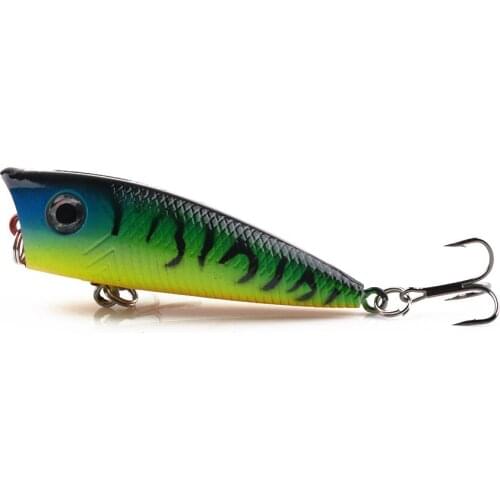 1Pcs 5.5cm 6.3g Top water Fishing Lures Popper Lure Crankbait Minnow Hooks 8# Swimming Crank Baits